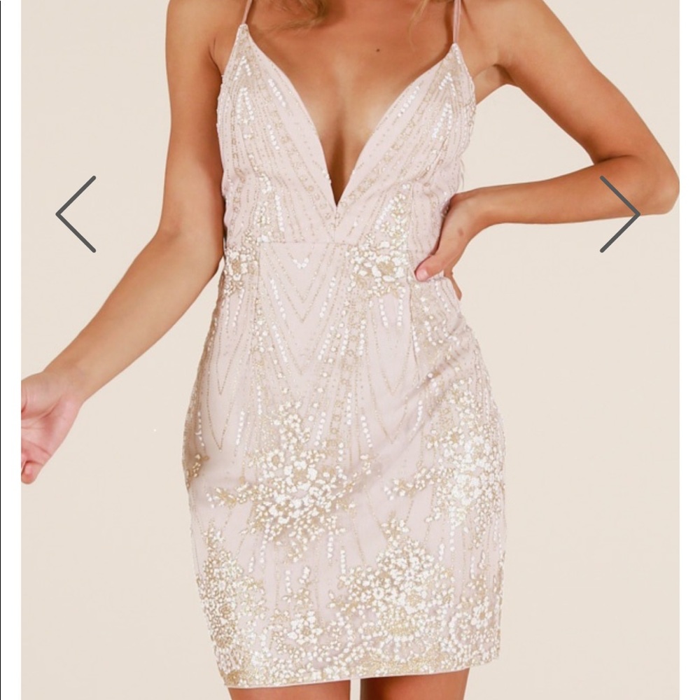 SHOWPO Gold Mini Dress [size 4]